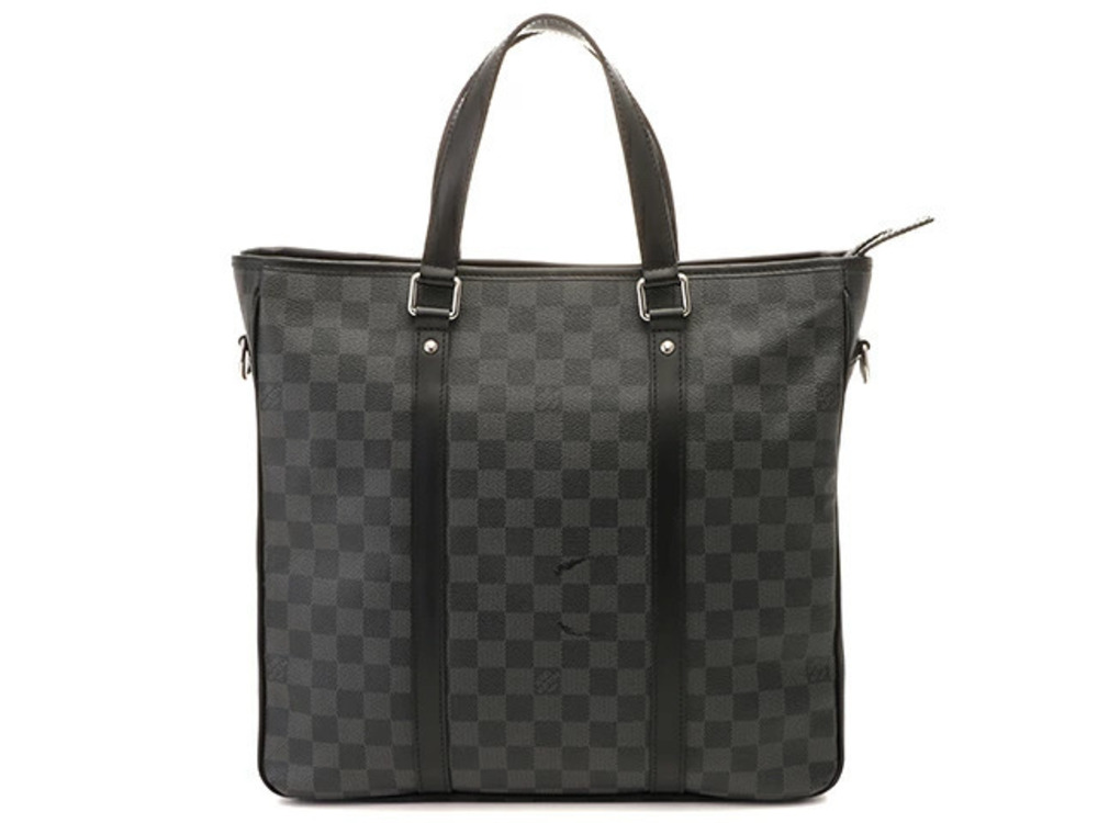 LOUIS VUITTON Tote Bag Damier Graphite Black Tadao